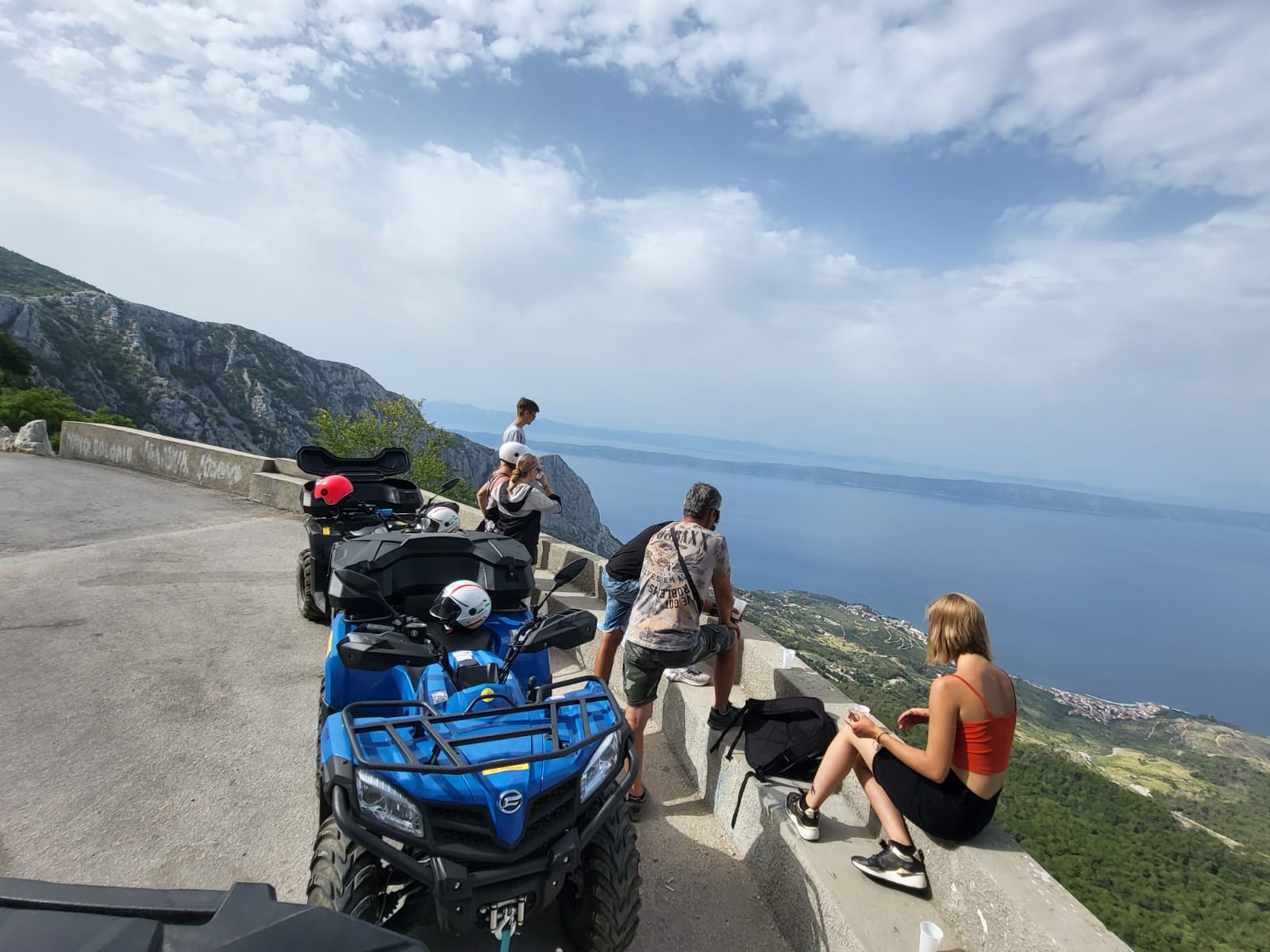 quad tour view from biokovo to adriatic sea